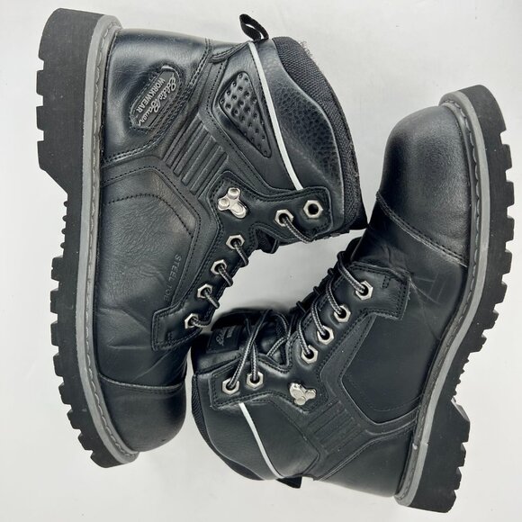 Eddie Bauer Mens Bellingham Black Steel Toe Lace Up Ankle Size 9.5 M Work Boots - Picture 6 of 11